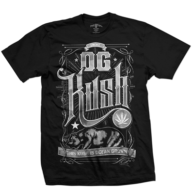 Seven Leaf OG Kush Strain Black T-Shirt