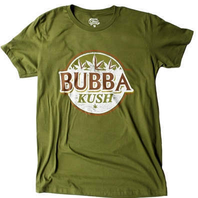 Seven Leaf Bubba Kush Strain Parody Green T-Shirt