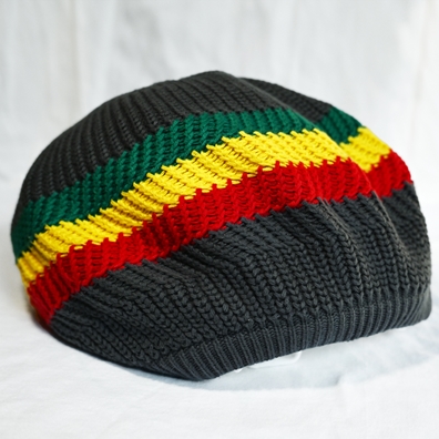 Grey/Rasta Stripe Tam
