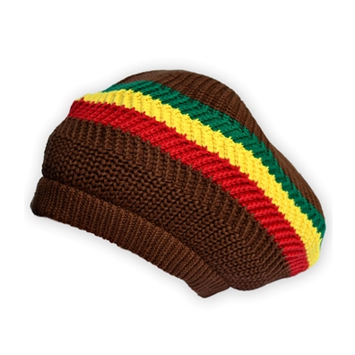 Brown/Rasta Stripe Tam