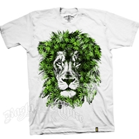 Seven Leaf Lion Marijuana Leaves White T-Shirt – Men’s