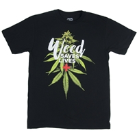 Weed Saves Lives Men's T-Shirt by SevenLeaf.com