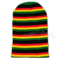 Super Long Beanie - Black/Rasta