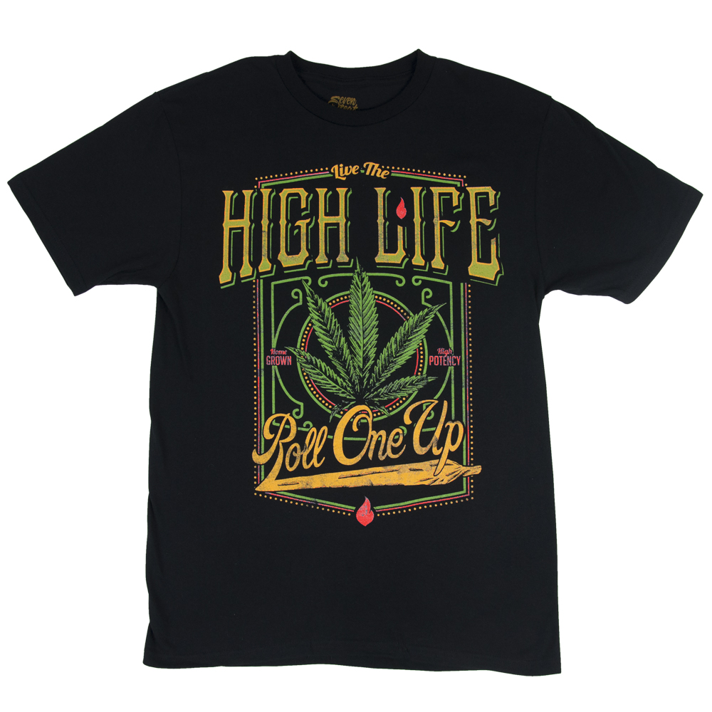 High Life Men’s Marijuana T-Shirt by SevenLeaf.com