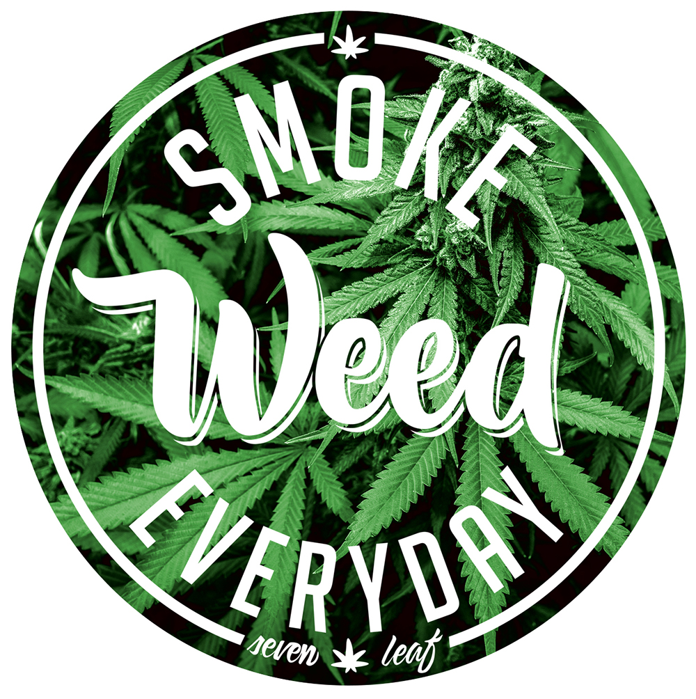 Seven Leaf - Smoke Weed Everyday - 4"x4" Sticker