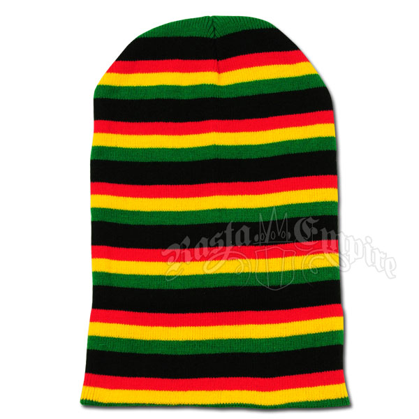 Super Long Beanie - Black/Rasta