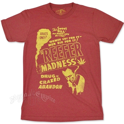 Seven Leaf Reefer Madness Heather Rusty Red T-Shirt – Men’s