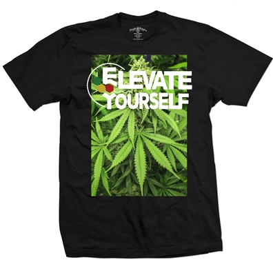 Seven Leaf  Elevate Yourself Black T-Shirt – Men’s