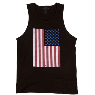 SevenLeaf American Weed Flag Tank Top