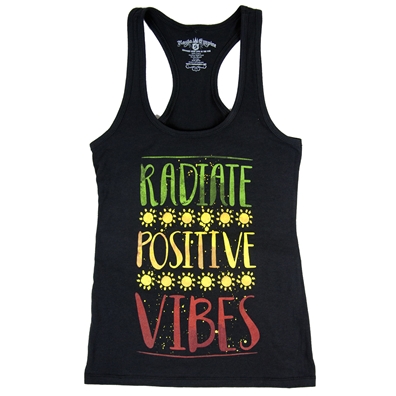RastaEmpire Radiate Vibes Racerback Charcoal Tank Top