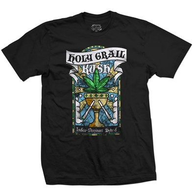 Seven Leaf Holy Grail Kush Strain Black T-shirt - Men's