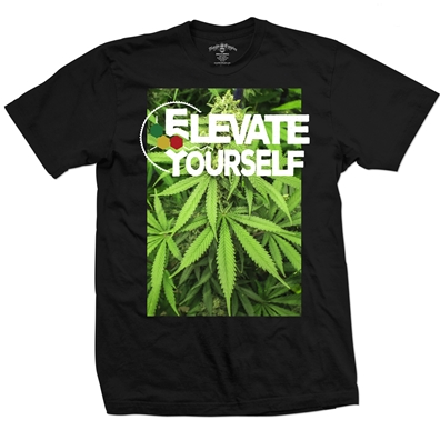 Seven Leaf  Elevate Yourself Black T-Shirt – Men’s  